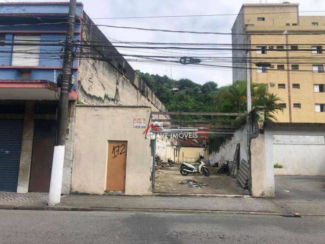 Terreno, 450 m² - venda por R$ 1.300.000,00 ou aluguel por R$ 5.000,02/mês - Centro - Santos/SP