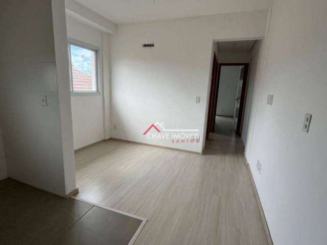 Apartamento com 2 dormitórios para alugar, 41 m² por R$ 3.200,02/mês - Estuário - Santos/SP