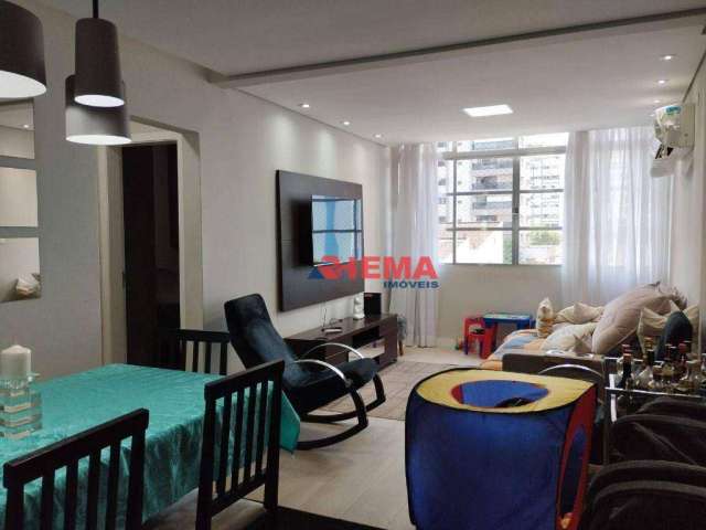 Apartamento com 2 dormitórios à venda, 80 m² por R$ 636.000,00 - Aparecida - Santos/SP