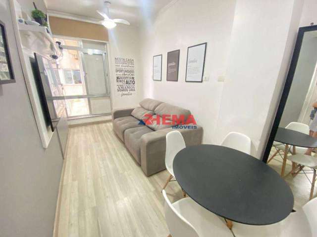 Apartamento com 1 dormitório à venda, 45 m² por R$ 360.000,00 - Gonzaga - Santos/SP