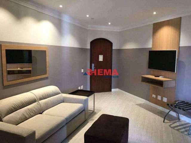 Flat com 1 dormitório à venda, 55 m² por R$ 500.000,00 - Gonzaga - Santos/SP