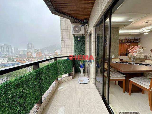 Apartamento com 3 dormitórios à venda, 134 m² por R$ 960.000,00 - Campo Grande - Santos/SP