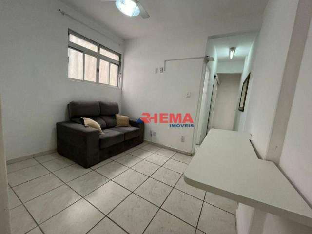 Apartamento com 1 dormitório para alugar, 45 m² por R$ 2.500,01/mês - Gonzaga - Santos/SP