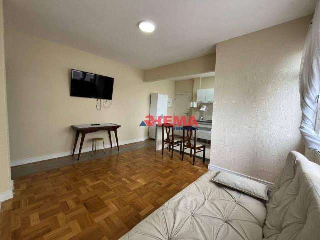 Apartamento com 1 dormitório para alugar, 55 m² por R$ 3.490/mês - Boqueirão - Santos/SP