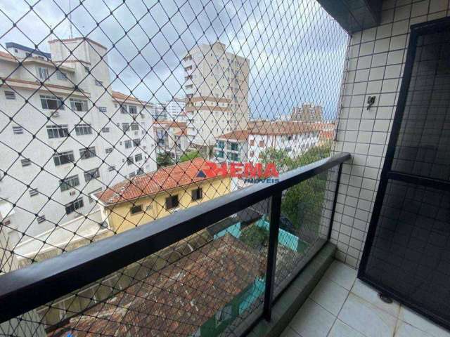 Apartamento com 2 dormitórios para alugar, 98 m² por R$ 3.200,02/mês - Aparecida - Santos/SP