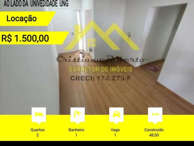 Apartamento para Locação em Guarulhos, Centro, 2 dormitórios, 1 banheiro, 1 vaga