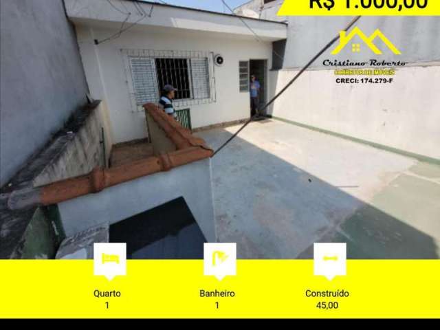 Casa para Locação em Guarulhos, Jardim Santa Emilia, 1 dormitório, 1 banheiro