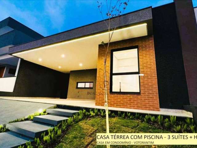 Casa com 3 dormitórios à venda, 176 m² por R$ 1.350.000,00 - Condomínio Residencial Flores - Votorantim/SP