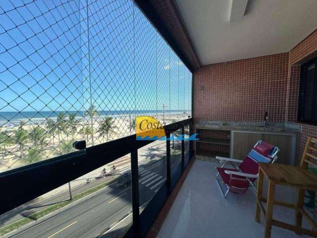 Apartamento com 3 dormitórios para alugar, 135 m² por R$ 8.280,00/mês - Vila Guilhermina - Praia Grande/SP