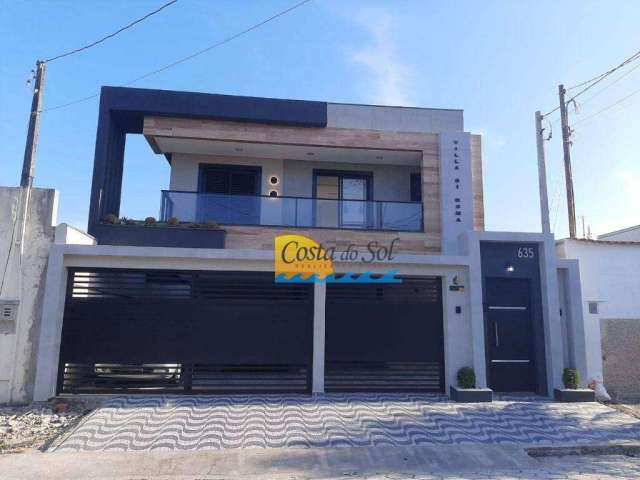 Casa com 2 dormitórios à venda por R$ 355.000,00 - Maracanã - Praia Grande/SP