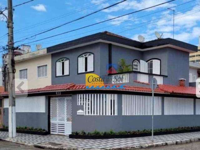 Sobrado com 3 dormitórios para alugar, 130 m² por R$ 6.500,00/mês - Ocian - Praia Grande/SP