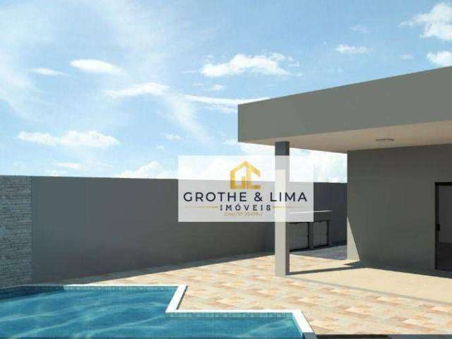 Linda Casa em Construção - condomínio fechado - 03 dotmitórios, suíte master, piscina - espaço gourmet