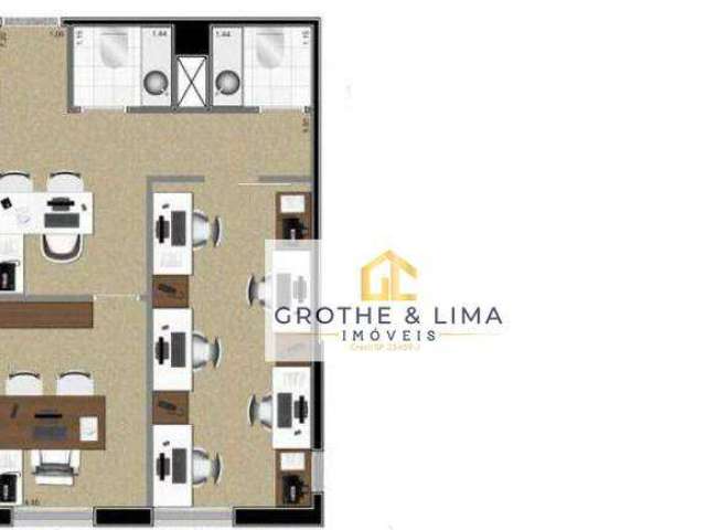 Sala para alugar, 37 m² por R$ 2.695,59/mês - Jardim das Colinas - São José dos Campos/SP