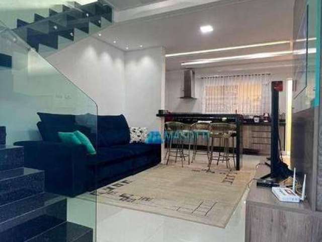 Sobrado com 3 dormitórios à venda, 84 m² por R$ 468.000,00 - Caiçara - Praia Grande/SP