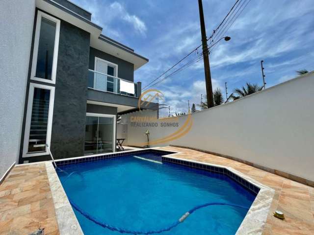 Sobrado alto pradrão frente mar com piscina e churrasqueira em itanhaém!