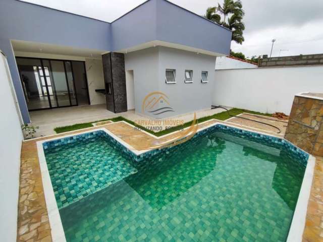 Maravilhosa casa isolada moderna lado praia com piscina e churrasqueira para venda em itanhaém!