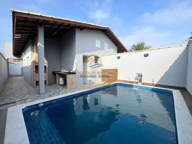 Maravilhosa casa com piscina grande e churrasqueira em itanhaém!!