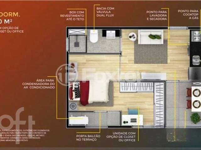 Apartamento com 1 quarto à venda na Rua Alsácia, 280, Jardim Aeroporto, São Paulo, 30 m2 por R$ 320.000