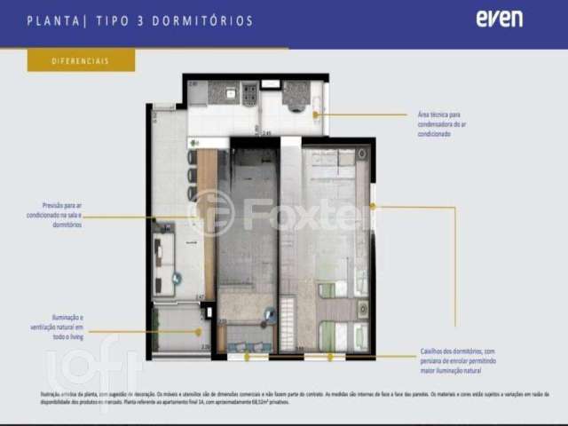 Apartamento com 3 quartos à venda na Avenida Professor Francisco Morato, 4240, Vila Sônia, São Paulo, 68 m2 por R$ 768.000