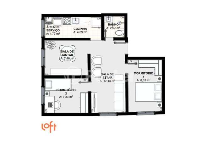 Apartamento com 3 quartos à venda na Rua Morubixaba, 198, Cidade Líder, São Paulo, 56 m2 por R$ 250.000