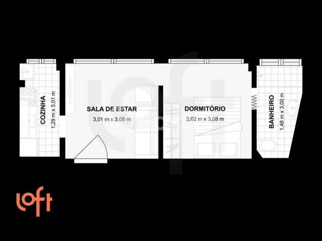 Apartamento com 1 quarto à venda na Rua Barão de Itapetininga, 37, República, São Paulo, 44 m2 por R$ 340.000