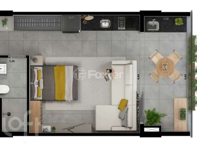 Apartamento com 1 quarto à venda na Rua Antônio Alves Barril, 177, Jardim Anália Franco, São Paulo, 42 m2 por R$ 715.760