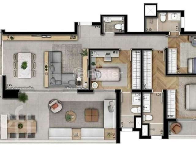 Apartamento com 3 quartos à venda na Rua Fortunato Ferraz, 280, Vila Anastácio, São Paulo, 127 m2 por R$ 1.609.236