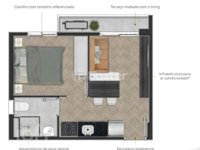 Apartamento com 1 quarto à venda na Rua Wanderley, 677, Perdizes, São Paulo, 27 m2 por R$ 365.990