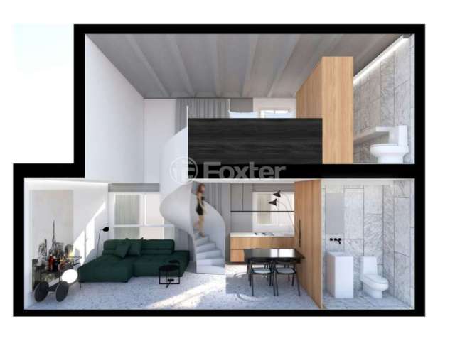 Loft com 1 quarto à venda na Rua Carlos Von Koseritz, 1528, Auxiliadora, Porto Alegre, 77 m2 por R$ 886.000