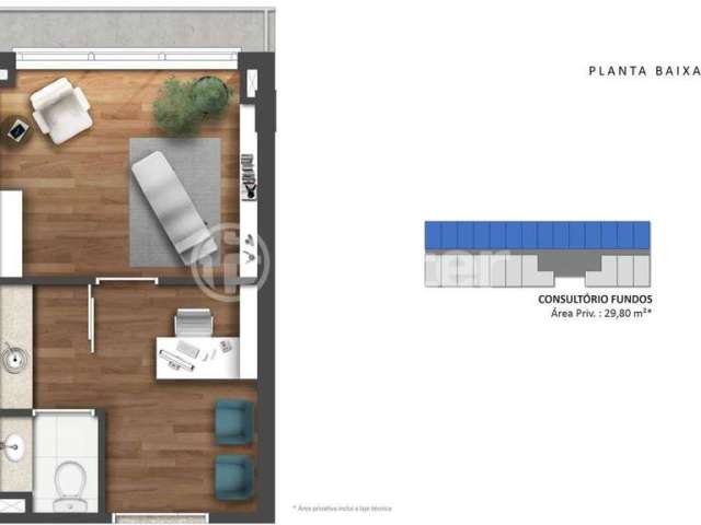 Sala comercial com 1 sala à venda na Rua Coronel Aparício Borges, 230, Glória, Porto Alegre, 29 m2 por R$ 227.912