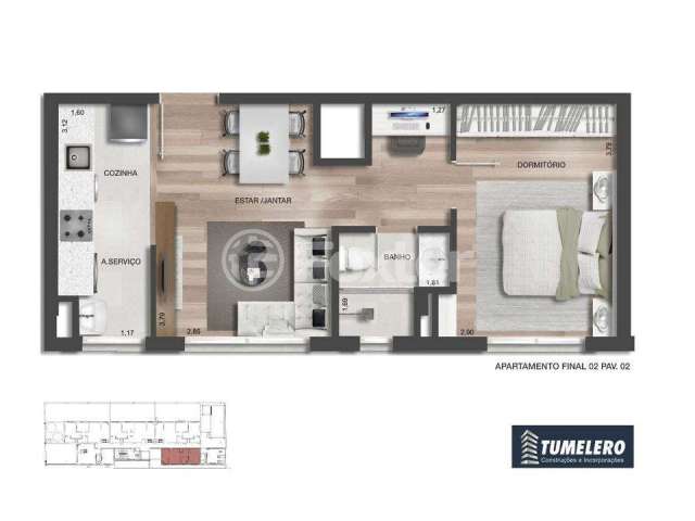 Apartamento com 1 quarto à venda na Rua Dom Diogo de Souza, 751, Cristo Redentor, Porto Alegre, 39 m2 por R$ 394.072