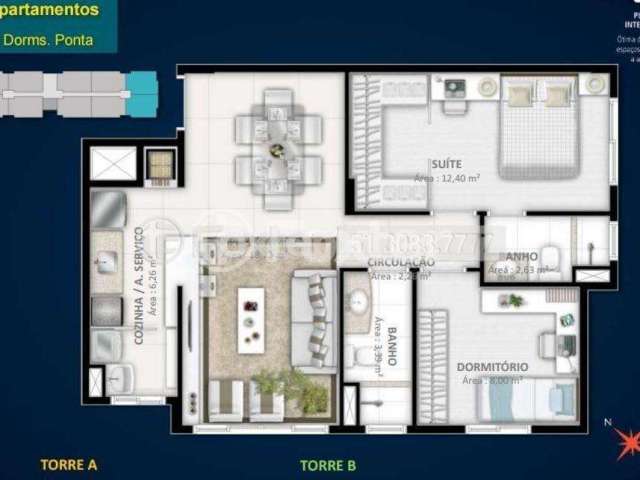 Apartamento com 2 quartos à venda na Rua Coronel Aparício Borges, 1123, Glória, Porto Alegre, 62 m2 por R$ 597.000