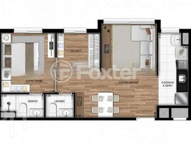 Apartamento com 1 quarto à venda na Avenida Bento Gonçalves, 6400, Partenon, Porto Alegre, 44 m2 por R$ 290.000