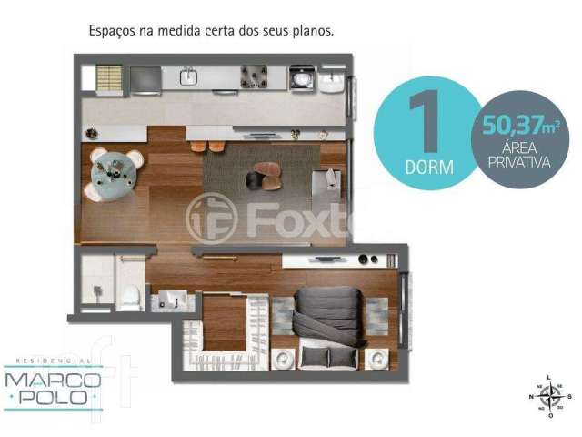 Apartamento com 1 quarto à venda na Rua Dom Diogo de Souza, 580, Cristo Redentor, Porto Alegre, 50 m2 por R$ 445.270