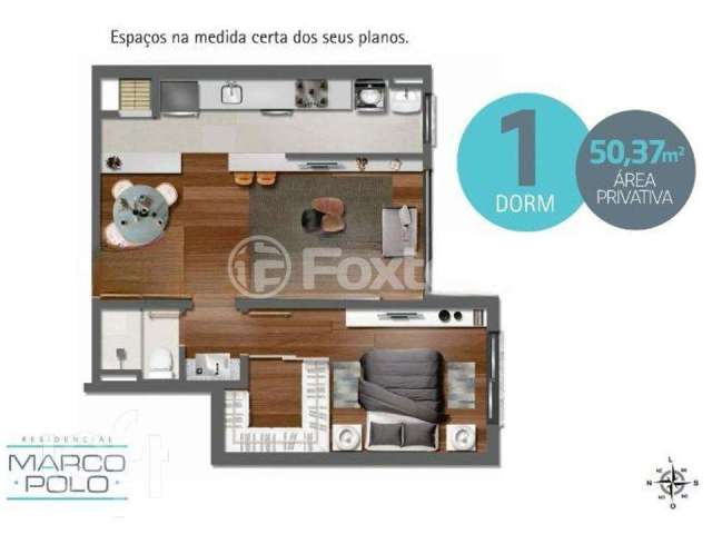 Apartamento com 1 quarto à venda na Rua Dom Diogo de Souza, 580, Cristo Redentor, Porto Alegre, 50 m2 por R$ 415.270