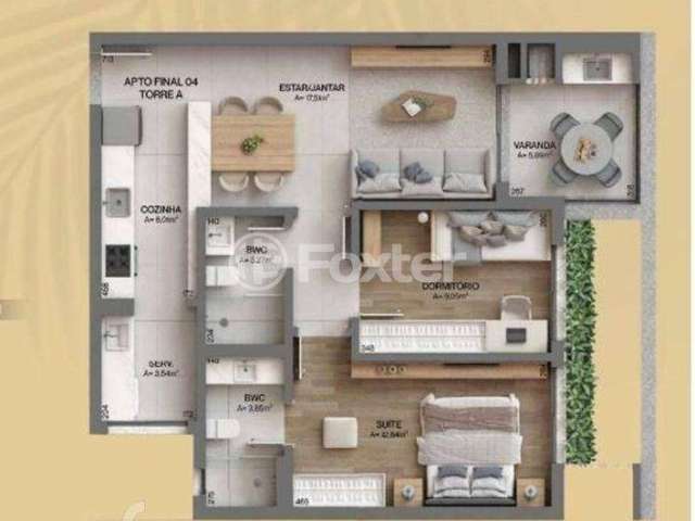 Apartamento com 2 quartos à venda na Estrada Haroldo Soares Glavan, 607, Cacupé, Florianópolis, 76 m2 por R$ 1.300.000