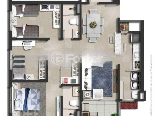 Apartamento com 3 quartos à venda na Rua Roque Calage, 257, Passo da Areia, Porto Alegre, 84 m2 por R$ 953.400