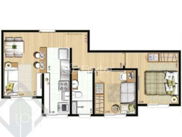 Apartamento com 2 quartos à venda na Rua Gabriel Franco da Luz, 560, Sarandi, Porto Alegre, 42 m2 por R$ 170.000