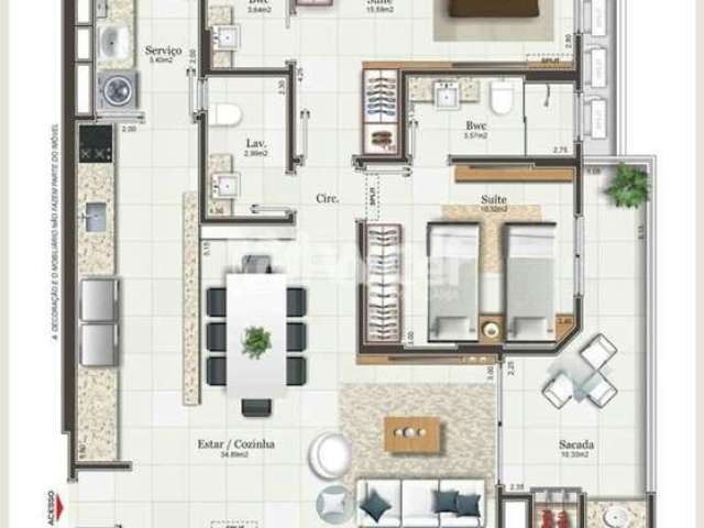 Apartamento com 2 quartos à venda na Avenida Brigadeiro da Silva Paes, 261, Campinas, São José, 96 m2 por R$ 874.262