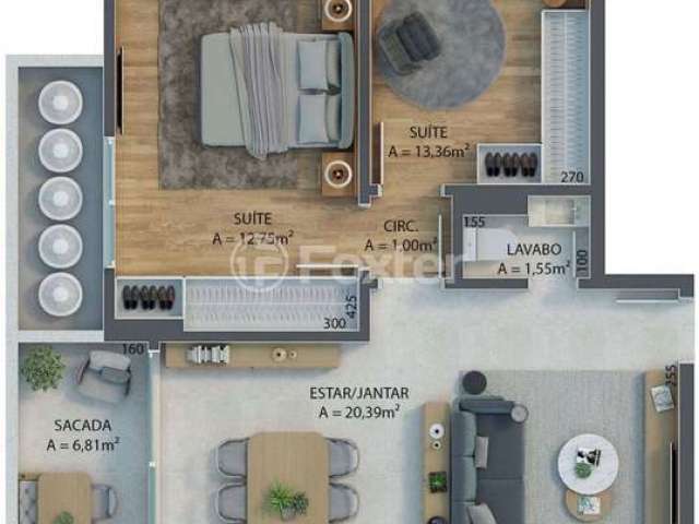 Apartamento com 2 quartos à venda na Rua Osni João Vieira, 663, Campinas, São José, 83 m2 por R$ 1.069.118