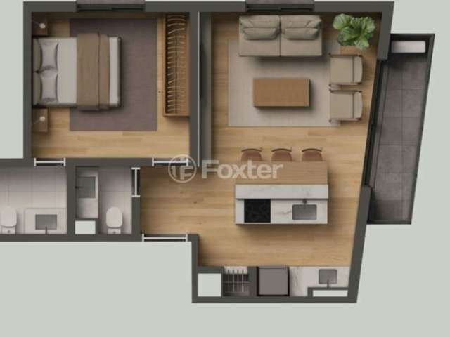 Apartamento com 1 quarto à venda na Rua Atanásio Belmonte, 267, Boa Vista, Porto Alegre, 51 m2 por R$ 490.000