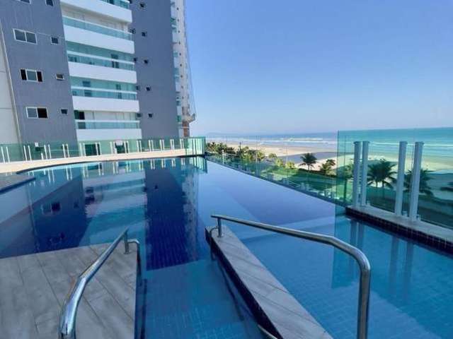 Frente mar pronto morar,r$190mil entrada,2dorm,1suite,2vagas,sacada e lazer