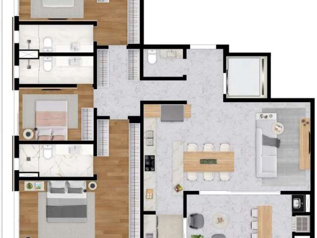 Apartamento com 3 quartos à venda na Rua Fernando Simas, 869, Mercês, Curitiba, 164 m2 por R$ 3.652.000