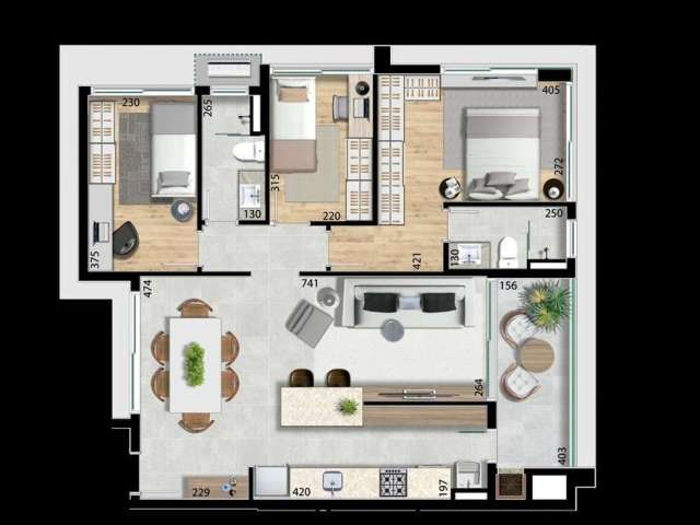 Apartamento com 3 quartos à venda na Rua Estados Unidos, 1431, Bacacheri, Curitiba, 94 m2 por R$ 990.929