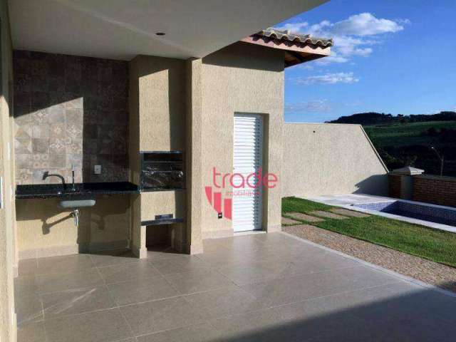 Casa em Condomínio à Venda de 03 Quartos no Bairro Jardim Vista Bella em Ribeirão Preto com Piscina.