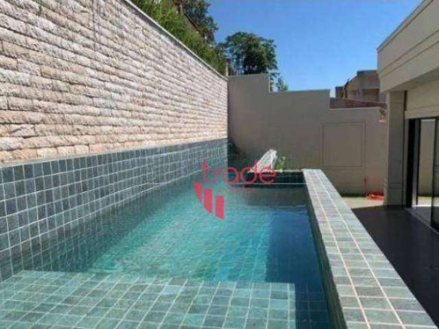 Casa em Condomínio Fechado à Venda de 03 Suítes no Bairro Alphaville em Ribeirão Preto com Piscina.