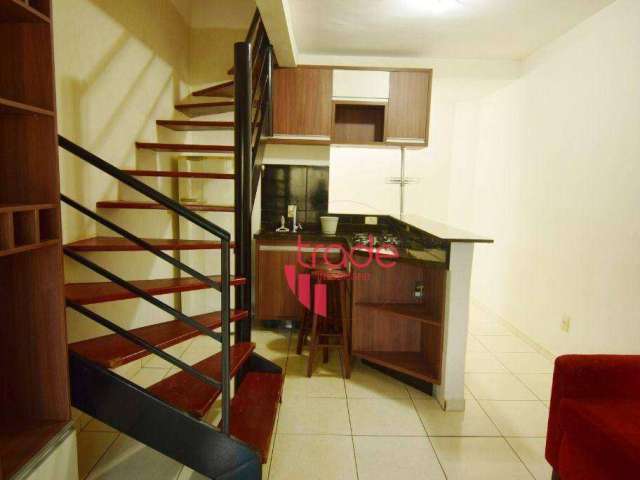 Apartamento Duplex para Vender ou Alugar de 01 Suíte no Bairro Vila Ana Maria em Ribeirão Preto com Quintal.