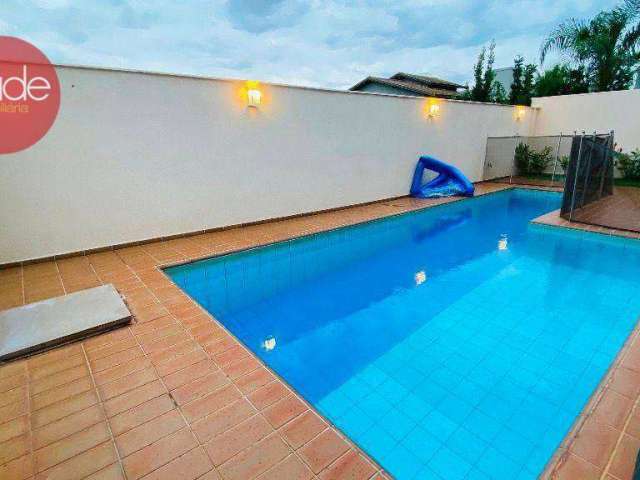 Casa em condomínio fechado com piscina, churrasqueira e 4 quartos à venda, 275 m² por R$ 1.550.000 - Bonfim Paulista - Ribeirão Preto/SP