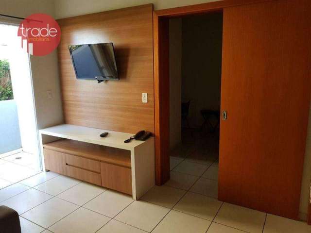 Apartamento Mobiliado para Alugar ou Vender de 01 Suíte no  Bairro Jardim Botânico em Ribeirão Preto com Sacada.