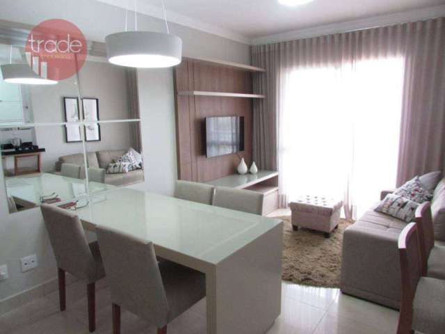 Apartamento Mobiliado para Locação de 02 Quartos no Bairro Nova Aliança em Ribeirão Preto com Varanda Gourmet.
